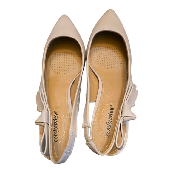 NWOT  -  COMFORTVIEW Beige/Cream Slingback Pumps sz 12  -  NWOT - Picture 6 of 10